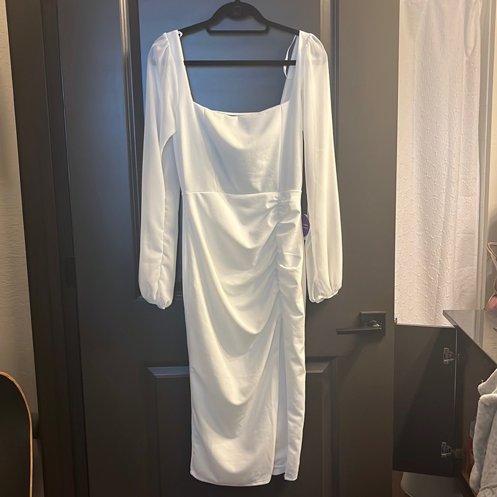 Windsor Ivory Bodycon with Thigh Slit